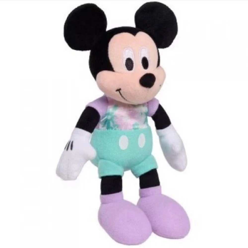 Disney Easter Mickey Mouse Purple/Teal 8-Inch Plush NEW NWT